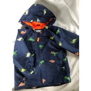 Carter's Classic & Unique blue dinosaur windbreaker jacket size 2T